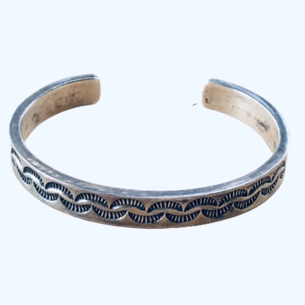 Vintage Zuni Sterling Cuff Bracelet Women’s Men’s Signed LAG